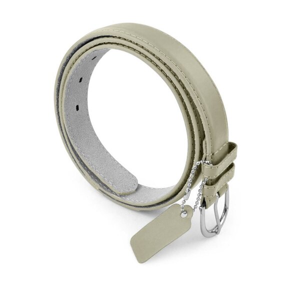 Dress Belt Women, Bonded Leather, Silver Polished Buckle, Ladies Belts For😙 - Picture 2 of 3